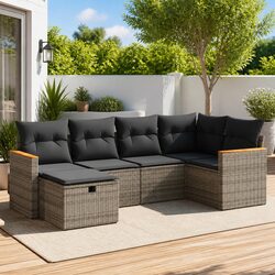 Ideal 6-Piece Garden Sofa Set for Relaxation Areas
