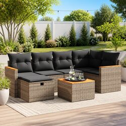 7 Piece Modular Garden Sofa Set for Relaxation