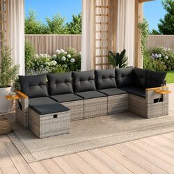 7 Piece Garden Sofa Set for Patios and Backyards