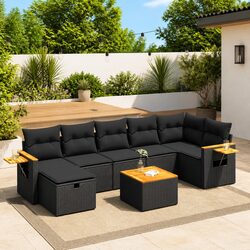 Versatile 8 Piece Patio Lounge Set with Storage