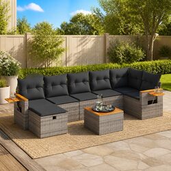 Functional 8-Piece Garden Sofa Set with Cushions for Any Space