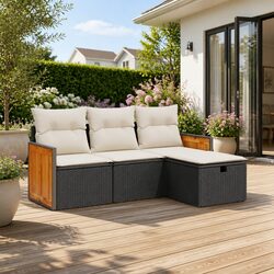 Practical 4 Piece Garden Sofa Set for Everyday Use