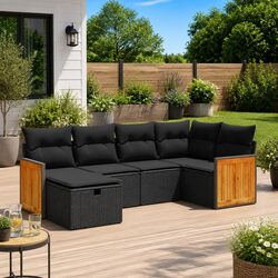 Practical 6-Piece Garden Sofa Set with Storage Bags