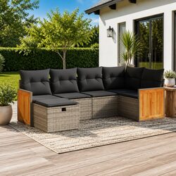 Practical 6-Piece Outdoor Sofa Set with Storage Solutions