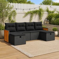 Practical 6 Piece Sofa Set for Your Patio and Garden