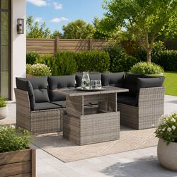 Practical 6-Piece Garden Sofa Set for Any Patio