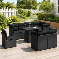 Practical 9-Piece Garden Sofa Set for Everyday Use