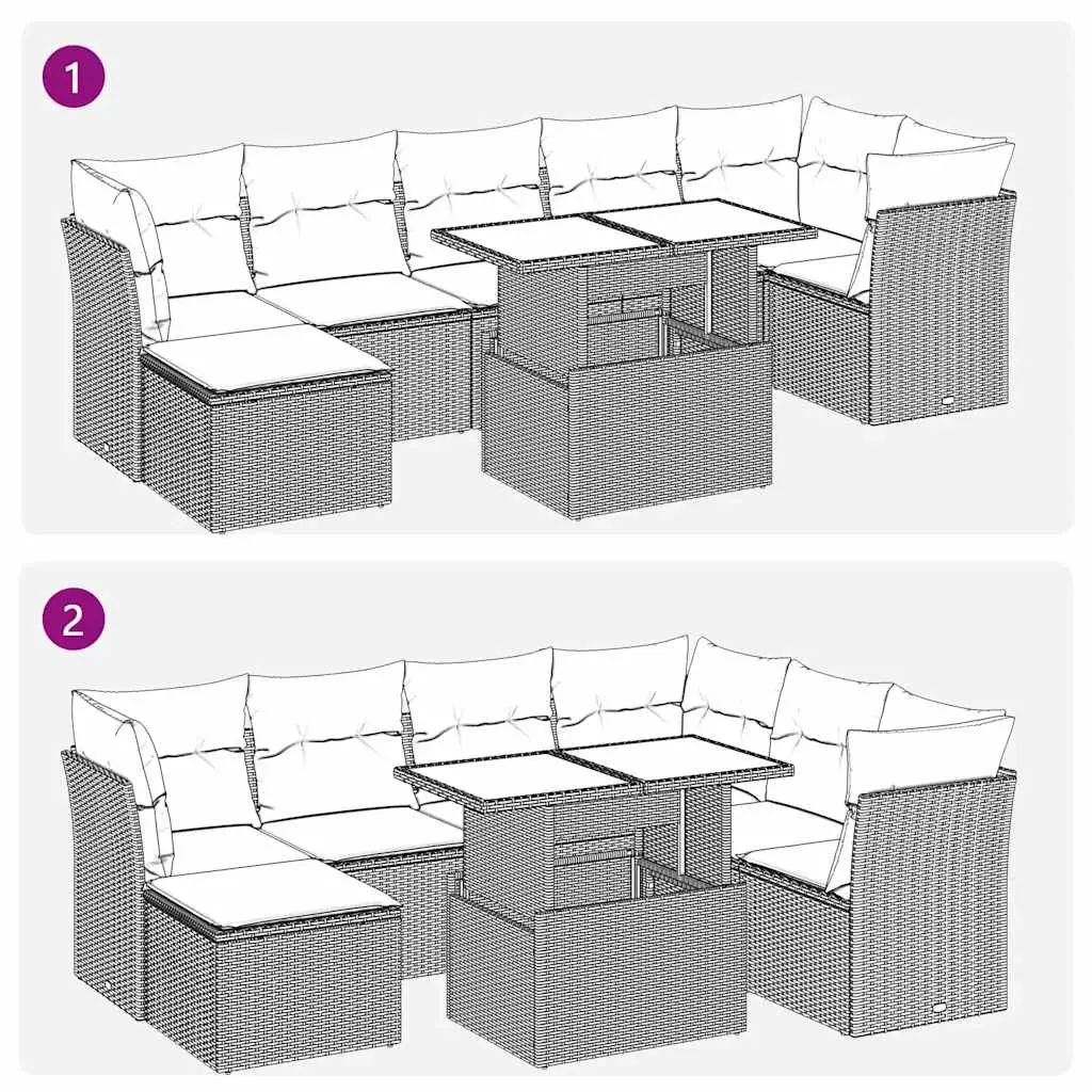 8-Piece Garden Sofa Set for Relaxation and Gatherings