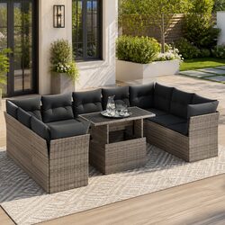 Versatile 10-Piece Garden Sofa Set for Any Outdoor Area