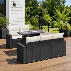 Practical 6-Piece Outdoor Sofa Set with Storage