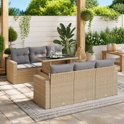 Practical 7 Piece Sofa Set for Outdoor Gatherings