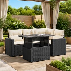 Practical 5 Piece Garden Sofa Set for Patio and Terrace