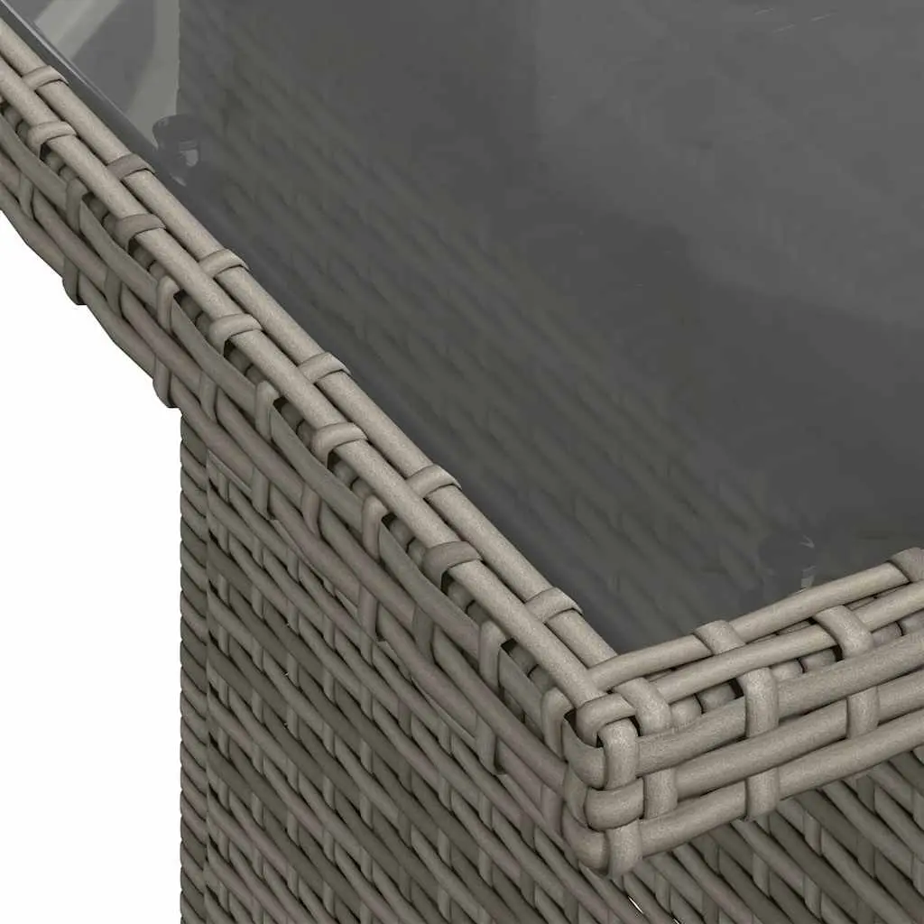 Garden Sofa Set 6 Piece PE Poly Rattan Outdoor Furniture Grey Powder-coated Steel Frame