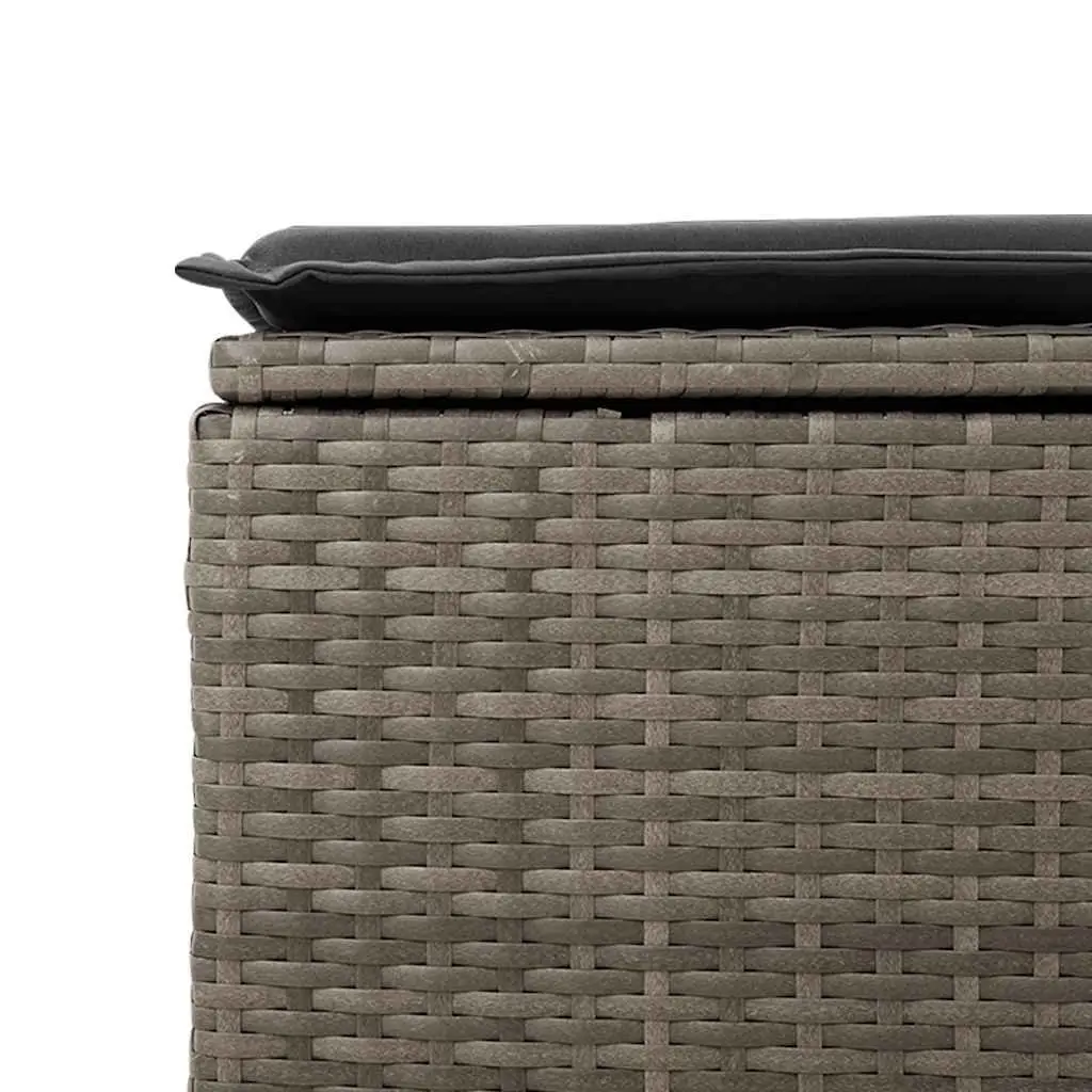 Garden Sofa Set 7 Piece Outdoor Furniture Grey Poly Rattan Patio Sectional Sofa