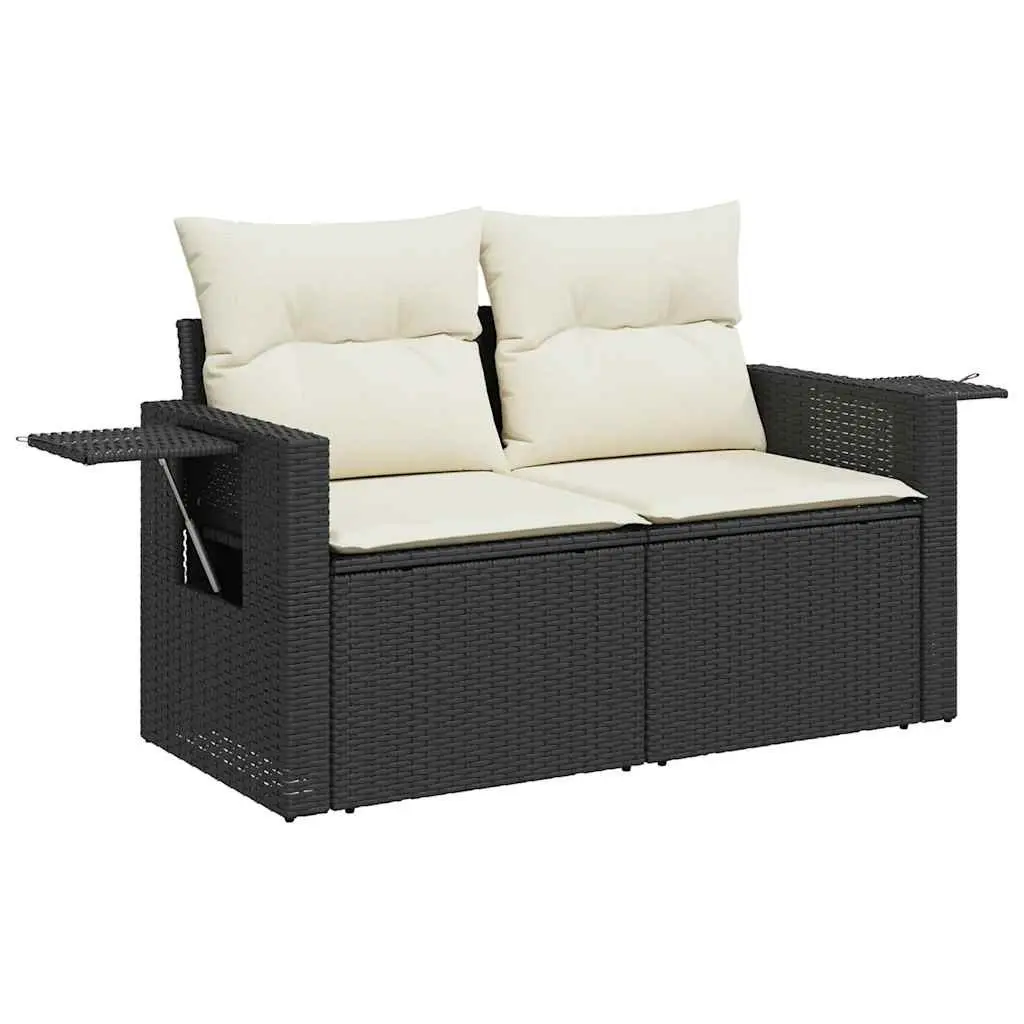 Outdoor Garden Sofa Set 9 Piece Poly Rattan Patio Furniture with Storage
