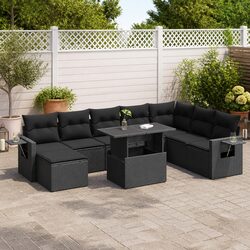 Practical 9-Piece Garden Sofa Set for Home Use