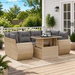Practical 7 Piece Outdoor Sofa Set for Family Gatherings