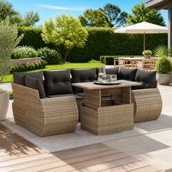 Practical 7 Piece Garden Sofa Set for Real Outdoor Use