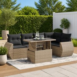 Practical 6 Piece Outdoor Garden Sofa Set for Relaxation