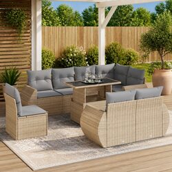 9-Piece Garden Sofa Set for Outdoor Use