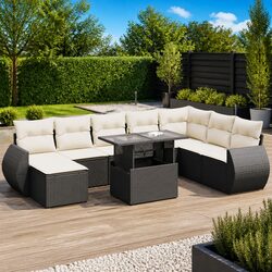 Practical 9 Piece Sofa Set for Outdoor Living