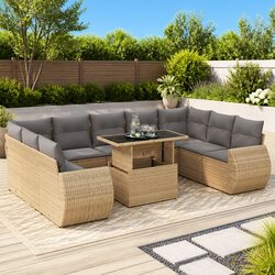 Practical 10 Piece Garden Sofa Set for Your Outdoor Space