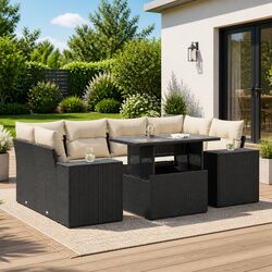 Practical 7 Piece Garden Sofa Set for Relaxing Outdoors