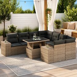 Practical 9-Piece Garden Sofa Set for Everyday Use
