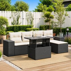 Practical 6 Piece Garden Sofa Set for Outdoor Gatherings