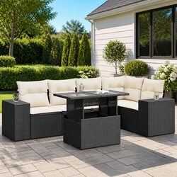 Versatile 6-Piece Garden Sofa Set for Various Spaces