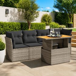 Practical 5-Piece Outdoor Sofa Set in Grey for Any Setting
