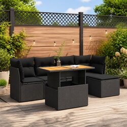 Practical 6-Piece Garden Sofa Set for Various Settings