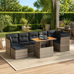 Practical Seating Solution: 8 Piece Garden Sofa Set