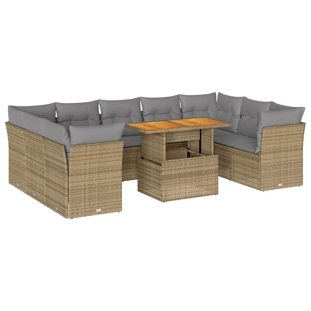 10 Piece Garden Sofa Set for Relaxed Living