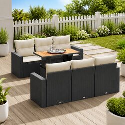 Practical 7 Piece Garden Sofa Set for Outdoor Spaces