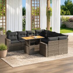Practical 9 Piece Modular Sofa Set for Outdoor Use