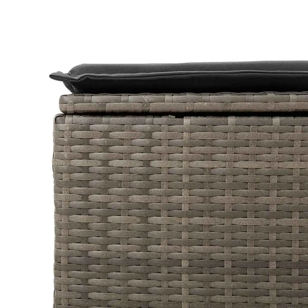 Garden Sofa Set PE Rattan 6 Piece Modular Outdoor Furniture Lounge Grey