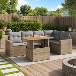 Practical 6-Piece Garden Sofa Set for Any Outdoor Space