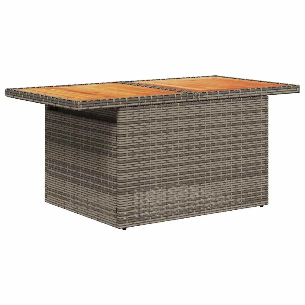 6 Piece Outdoor Garden Sofa Set PE Rattan Modular Grey with Storage