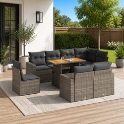 Versatile 9 Piece Sofa Set Perfect for Any Outdoor Setting
