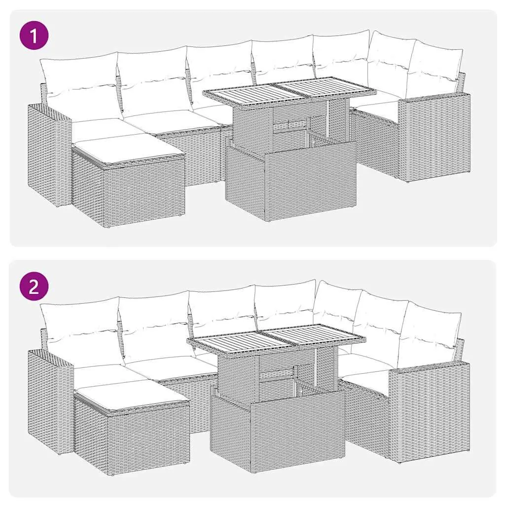 8-Piece Garden Sofa Set for Outdoor Use