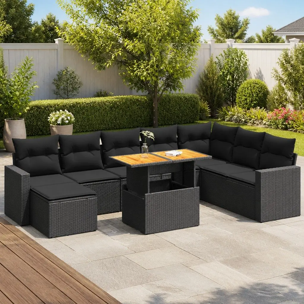9-Piece Garden Sofa Set for Outdoor Spaces