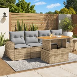 Practical 5 Piece Garden Sofa Set for Daily Use