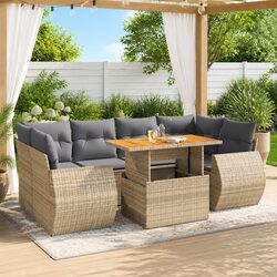 Versatile 7-Piece Sofa Set for Outdoor Living Spaces