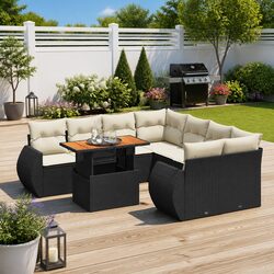 Functional 9 Piece Garden Sofa Set for Your Outdoor Space