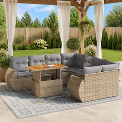 9 Piece Garden Sofa Set for Outdoor Spaces