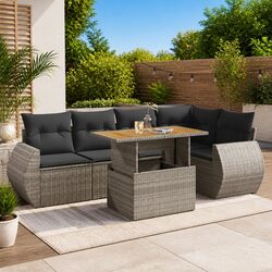 Practical 6-Piece Garden Sofa Set for Outdoor Living