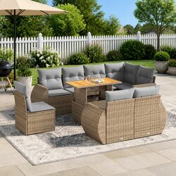 Versatile 9-Piece Sofa Set for Outdoor Living Spaces