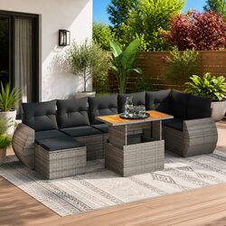 Versatile 8-Piece Garden Sofa for All Outdoor Settings