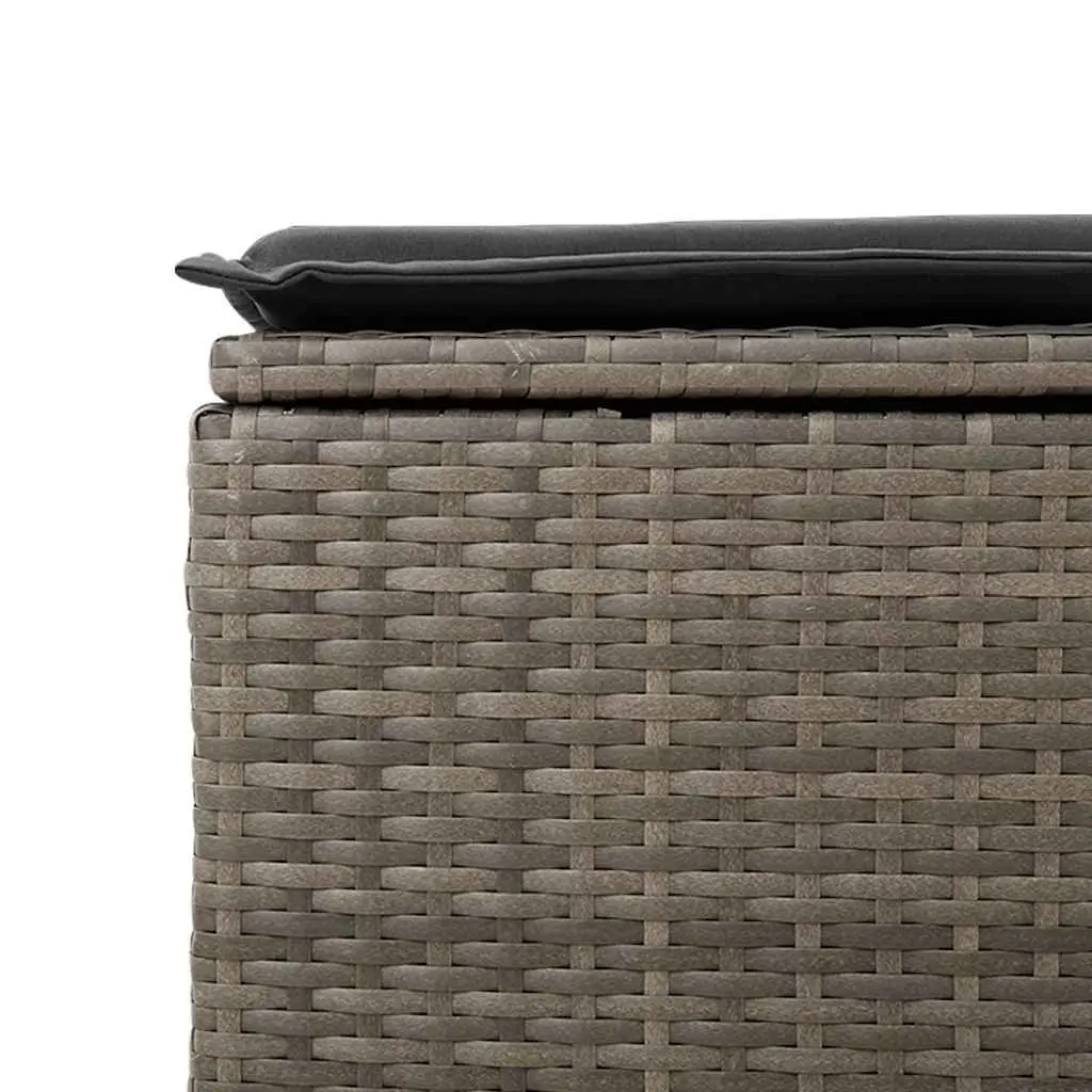 Garden Sofa Set 9 Piece Outdoor Furniture Grey Poly Rattan Modular Patio Seating